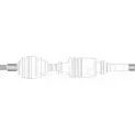 Приводной вал REMY UT 5V0 Citroen Jumpy 1 (U6U) Минивэн 1.9 TD 92 л.с. 1996 – 2003 2FHN7NG DRDS05073
