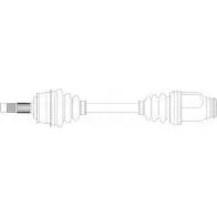 Приводной вал REMY Fiat Punto DRDS09237 0Y WEFI9 JOIUKZ