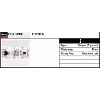 Тормозной суппорт REMY 0 N8HPHL 2I9PQ RAB84371 Toyota Corolla (E120) 9 Седан 1.5 (ZZA120. ZZE123) 109 л.с. 2001 – 2007