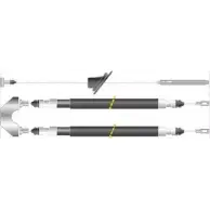 Трос ручника MGA 7B 2FWK 1SAWF7 KC4506 Saab 9-5 (YS3E) 1 Седан 2.0 t Biopower 179 л.с. 2005 – 2009