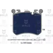 Тормозные колодки дисковые, комплект MALO 1051242 1419344658 D82 RB