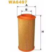 Воздушный фильтр WIX FILTERS 1KTD D WA6497 QLFA2UA 1419388508