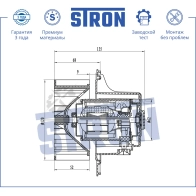 Вентилятор отопителя, моторчик печки CITROEN (C4 I), PEUGEOT (307 I) STRON 1441223510 BCX03 J STIF106