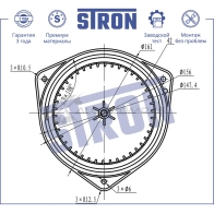 Вентилятор отопителя, моторчик печки CITROEN (C-CROSSER, C4 AIRCROSS), MITSUBISHI (ASX, LANCER X, OUTLANDER II), PEUGEOT (4007, 4008) STRON LZ 3QYM 1441223512 STIF064 - Изображение 5