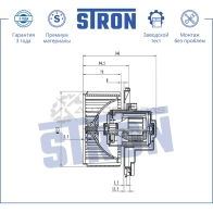 Вентилятор отопителя, моторчик печки HONDA (AIRWAVE I) STRON 1441223539 STIF109 A30 2G4 - Изображение 2