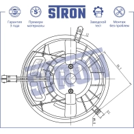 Вентилятор отопителя, моторчик печки MERCEDES (A-CLASS II, B-CLASS I) STRON 1441223567 STIF076 F GE62I - Изображение 4
