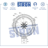 Вентилятор отопителя, моторчик печки MITSUBISHI (PAJERO III) STRON R 3TCNJO 1441223578 STIF135 - Изображение 3