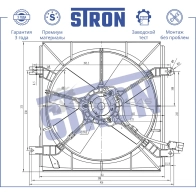Вентилятор охлаждения двигателя HONDA (CR-V I) STRON TG LX9 1441223637 STEF021 - Изображение 4