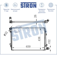 Радиатор двигателя AUDI (A3 II), SEAT (ALTEA I, LEON II, TOLEDO III), SKODA (OCTAVIA II, SUPERB II), VOLKSWAGEN (CADDY III, GOLF V, JETTA V, TOLEDO III, TOURAN I) STRON 1441223776 STR0344 FA ZSV - Изображение 3