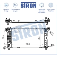 Радиатор двигателя CHRYSLER (VOYAGER III) STRON 1441223823 85Q7 KQ STR0268 - Изображение 3