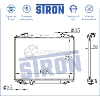 Радиатор двигателя FORD (RANGER I, RANGER II), MAZDA (B-SERIE IV, B-SERIE V, BT-50 I) STRON STR0032 QB28J FA 1441223858 - Изображение 3