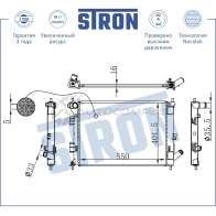 Радиатор двигателя HYUNDAI (ELANTRA V, I30 II), KIA (CEED II, PROCEED, SOUL I) STRON 1441223919 F 9WYSL3 STR0430 - Изображение 3