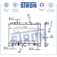 Радиатор двигателя MAZDA (CX-9 I) STRON 1441224039 STR0030 8 KO2J - Изображение 3