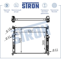 Радиатор двигателя MERCEDES (GL I, ML II, R-CLASS I, SL-CLASS V) STRON STR0186 1441224061 K 6AA4O - Изображение 3