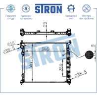 Радиатор двигателя MERCEDES (GL II, GLE COUPE I, GLE I, GLS I, ML III) STRON STR0511 1441224062 T89E3 VL - Изображение 3