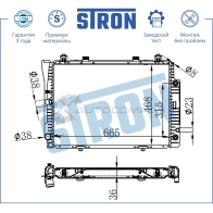 Радиатор двигателя MERCEDES (S-CLASS III) STRON STR0387 Y4 Z01 1441224065 - Изображение 3