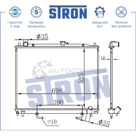 Радиатор двигателя MITSUBISHI (MONTERO III, PAJERO III, PAJERO IV, SUPER GREAT) STRON STR0015 1441224082 Z2 L1H - Изображение 3