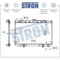 Радиатор двигателя NISSAN (CEFIRO II, MAXIMA IV) STRON 1441224095 XO X8ZC STR0113 - Изображение 3