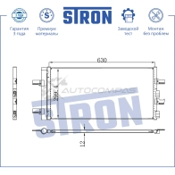 Радиатор кондиционера BMW (1 III, 2, X1 II, X2 I), MINI (COUNTRYMAN II) STRON STC0169 08 O6HI 1441224294 - Изображение 3