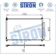 Радиатор кондиционера HONDA (ACCORD IX) STRON 1441224327 STC0104 7064K WG - Изображение 3