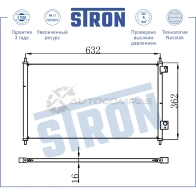 Радиатор кондиционера HONDA (CIVIC VII, CIVIC VIII) STRON STC0139 9K7 I0Z8 1441224330 - Изображение 3