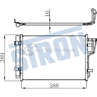 Радиатор кондиционера HYUNDAI (ELANTRA IV, I30 I), KIA (CEED I, PROCEED) STRON 1441224346 STC0027 QJ3 G7 - Изображение 3