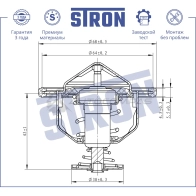 Термостат CHRYSLER (SEBRING I, STRATUS), DODGE (STRATUS), HONDA (CR-V III, CR-V IV), HYUNDAI (COUPE II, EQUUS I, GALLOPER I, GRANDEUR II, GRANDEUR IV, IX35, IX55, SANTA FE I, SANTA FE III, SONATA IV, TERRACAN I... STRON NEG TA 1441224519 STT0006 - Изображение 4