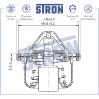 Термостат DACIA (DOKKER I, DUSTER I, LODGY, LOGAN II, SANDERO II), LADA (XRAY I), NISSAN (CUBE III, JUKE I, MICRA III, MICRA IV, NOTE I, NOTE II, NV 200 I, PULSAR VII, QASHQAI II, SENTRA VII, TERRANO III, TIIDA... STRON 1441224521 STT0042 1 1CC3 - Изображение 4