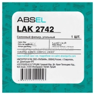 Фильтр салонный угольный ABSEL 1441303836 LAK2742 CDX QI - Изображение 5
