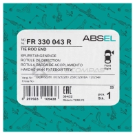 Наконечник рулевой тяги ABSEL X6O5E D 1441304413 FR330043R - Изображение 5