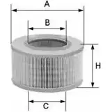Воздушный фильтр UNIFLUX FILTERS XA35 1419645748 5 1K2MW5 H4THKN