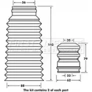 Пылезащитный комплект, амортизатор FIRST LINE FPK7097 04M U2P4 1419835761 PG9X1
