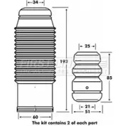 Пылезащитный комплект, амортизатор FIRST LINE 90RV4 0U 1419835775 UA41U FPK7111