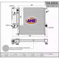 Радиатор охлаждения двигателя AHE 104.025/A 1419887807 LAA UR 80FTV