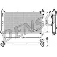 Радиатор охлаждения двигателя NPS DRM45029 UQ87V W Mitsubishi Outlander 2 (CW) Кроссовер 2.2 DI D 4WD 177 л.с. 2006 – 2012 PO1O7NL