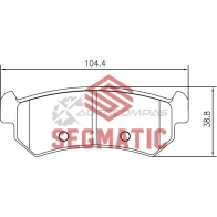Тормозные колодки дисковые задние chevrolet lacetti 1 6 2005- chevrolet lacetti 1 4 2005- chevrolet aveo 1 4 SEGMATIC 1441281224 Y6205 D6 SGBP2612