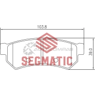 Тормозные колодки дисковые задние chevrolet lacetti 1 6 2005- chevrolet lacetti 1 4 2005- daewoo gentra 1 5 2013- SEGMATIC MI 7H15 SGBP2598 1441281225