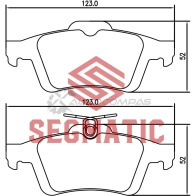 Тормозные колодки дисковые задние ford focus 1 6 2005-2012 ford focus 1 6 2004-2012 ford focus 1 6 2006-2011 SEGMATIC SGBP2557 KIVV C 1441281226