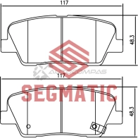 Тормозные колодки дисковые задние kia sorento 2 4 2009- hyundai santa fe 2 4 2010-2012 kia sorento 2 2 2009-