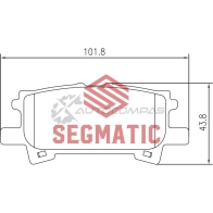 Тормозные колодки дисковые задние lexus rx 3 5 2006-2008 lexus rx 3 3 2003-2006 lexus rx 3 0 2003-2008 SEGMATIC 1441281246 7 O5TJ SGBP2646