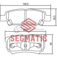 Тормозные колодки дисковые задние mitsubishi lancer 1 6 2003-2008 mitsubishi lancer 1 6 2003- mitsubishi lancer 1 8 2008-