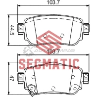 Тормозные колодки дисковые задние nissan qashqai 2 0 2014- nissan x-trail 2 0 2014- nissan qashqai 2 0 2015-