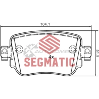 Тормозные колодки дисковые задние skoda octavia 1 6 2013- skoda octavia 1 4 2012- skoda octavia 1 2 2012- - 104 1*52*17 5