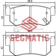 Тормозные колодки дисковые задние ssangyong kyron 2 0 2005- ssangyong actyon 2 0 2005- ssangyong rexton 2 7 2006-