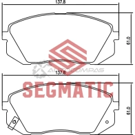 Тормозные колодки дисковые передние kia sportage 2 0 2008- hyundai i40 tucson kia ceed optima sportage soul SEGMATIC 3I5E2 C SGBP2561 1441281331