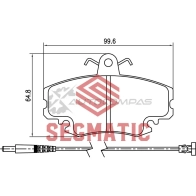 Тормозные колодки дисковые передние lada largus 1 6 2012- renault logan 1 4 2004- renault logan 1 4 2007- SEGMATIC 1441281333 SGBP2583 K2API 8