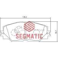 Тормозные колодки дисковые передние toyota corolla 1 6 2007- toyota corolla 1 6 2007-2012 toyota auris 1 6 2007 SEGMATIC SGBP2586 1441281388 IFNLW 8
