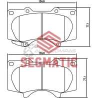 Тормозные колодки дисковые передние toyota land cruiser prado 3 0 2009- toyota land cruiser prado 4 0 2003-2009