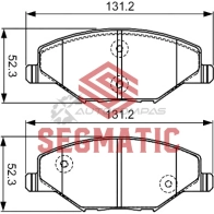 Тормозные колодки дисковые передние volkswagen polo 1 6 2010- skoda fabia 1 4 2007-2014 skoda fabia 1 2 2007-2014 SEGMATIC 1441281398 11H QG SGBP2591