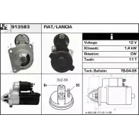 Стартер EDR Fiat Multipla (186) 1 Минивэн 1.6 16V Bipower (186AMB1A) 103 л.с. 1999 – 2010 JR9IA B2 913583 WO3R0U